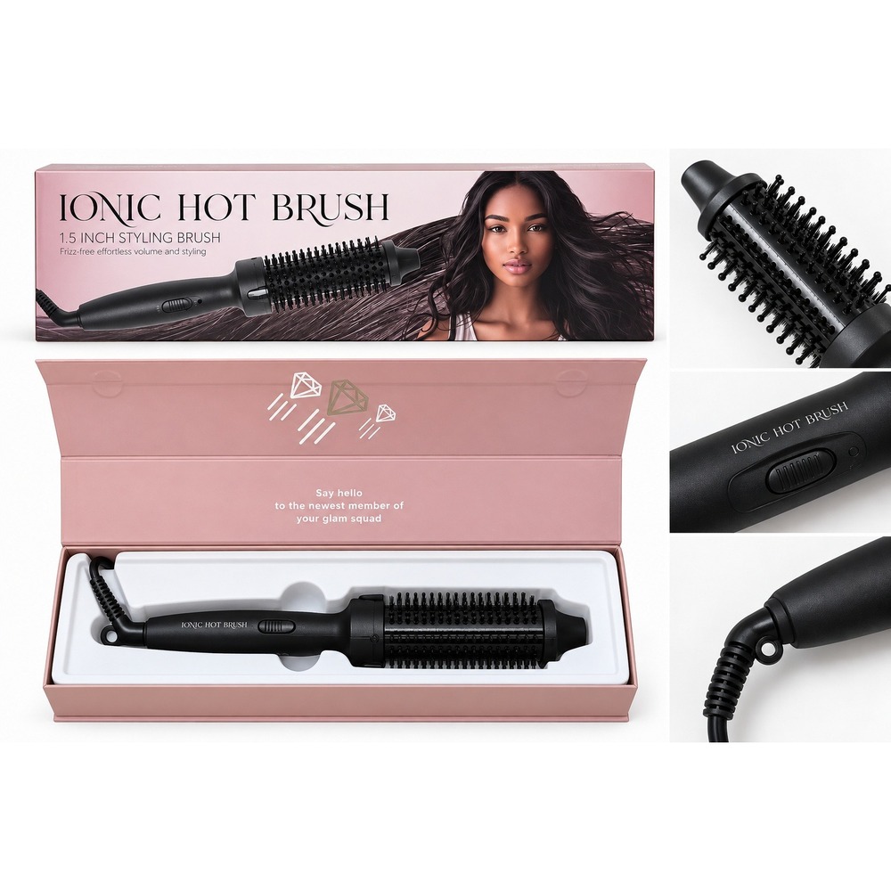 Ionic Hot Brush 1.5" Styling Brush – Volumizing & Smoothing Hair Styler